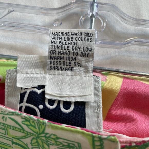 Lilly Pulitzer Pink Green Palm Beach Patchwork Cropped Pants‎ Size 4 Preppy - Picture 7 of 14
